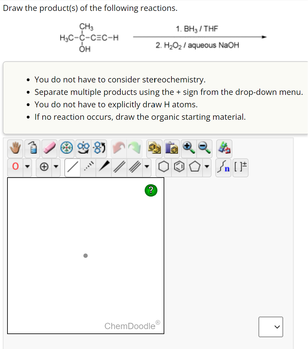 Solved Draw the product(s) of the following reactions. You