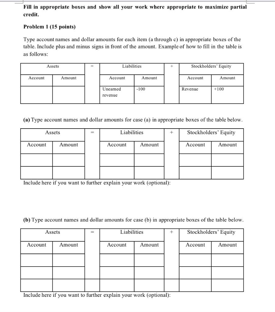 Solved Problem 1 (15 points) For each of the events (a) | Chegg.com