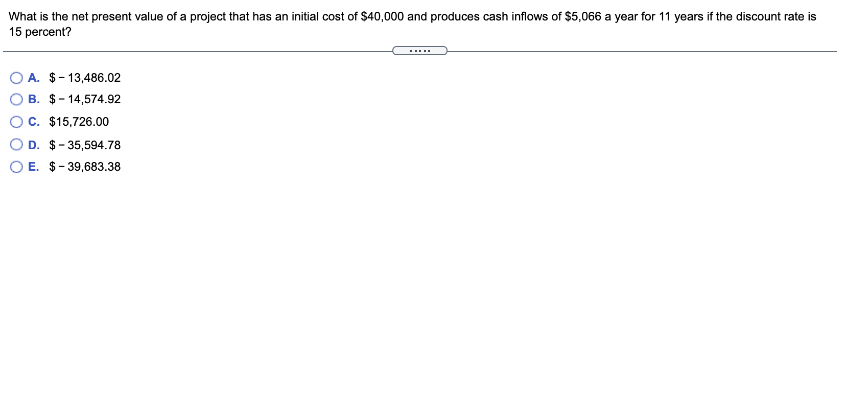 solved-what-is-the-net-present-value-of-a-project-that-has-chegg