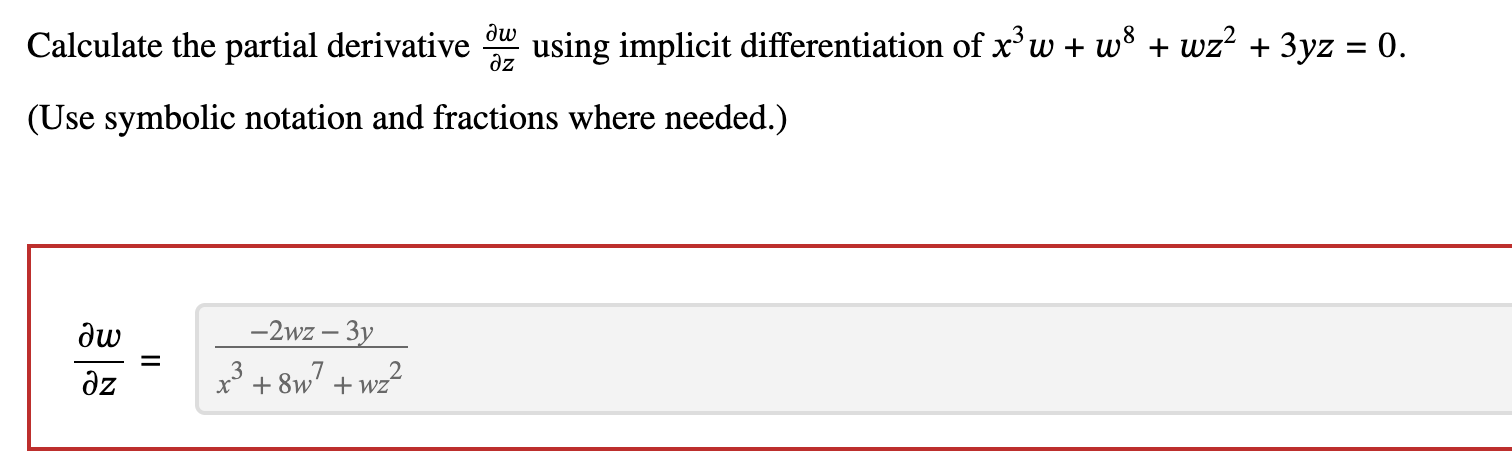 Solved Calculate The Partial Derivative Delwdelz using Chegg solved-calculate-the-partial-derivative-delwdelz-using-chegg