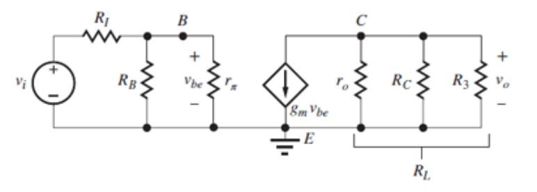 Solved The ac equivalent circuit for an amplifier is shown | Chegg.com