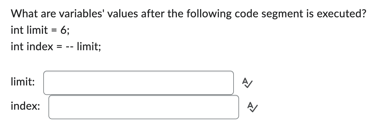 Solved What are variables' values after the following code | Chegg.com