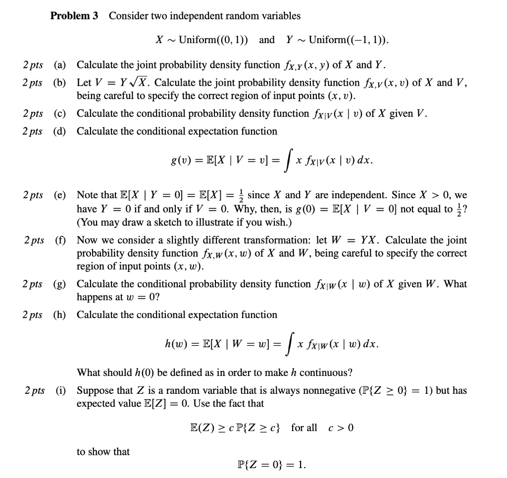 Solved Problem 3 Consider Two Independent Random Variable Chegg Com