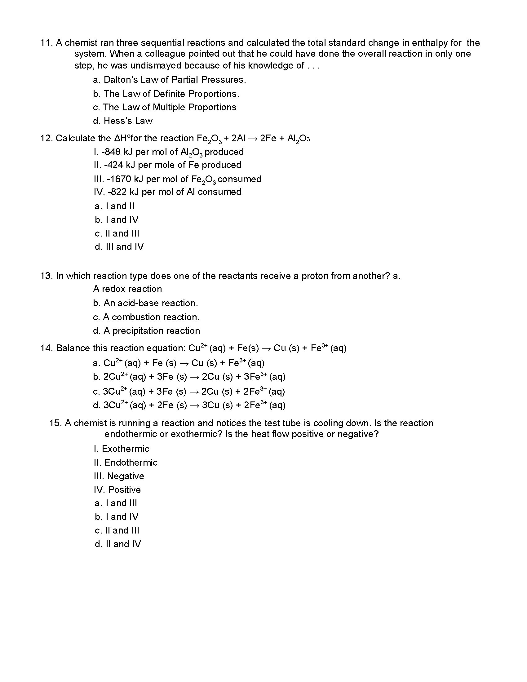 Solved 11. A chemist ran three sequential reactions and | Chegg.com