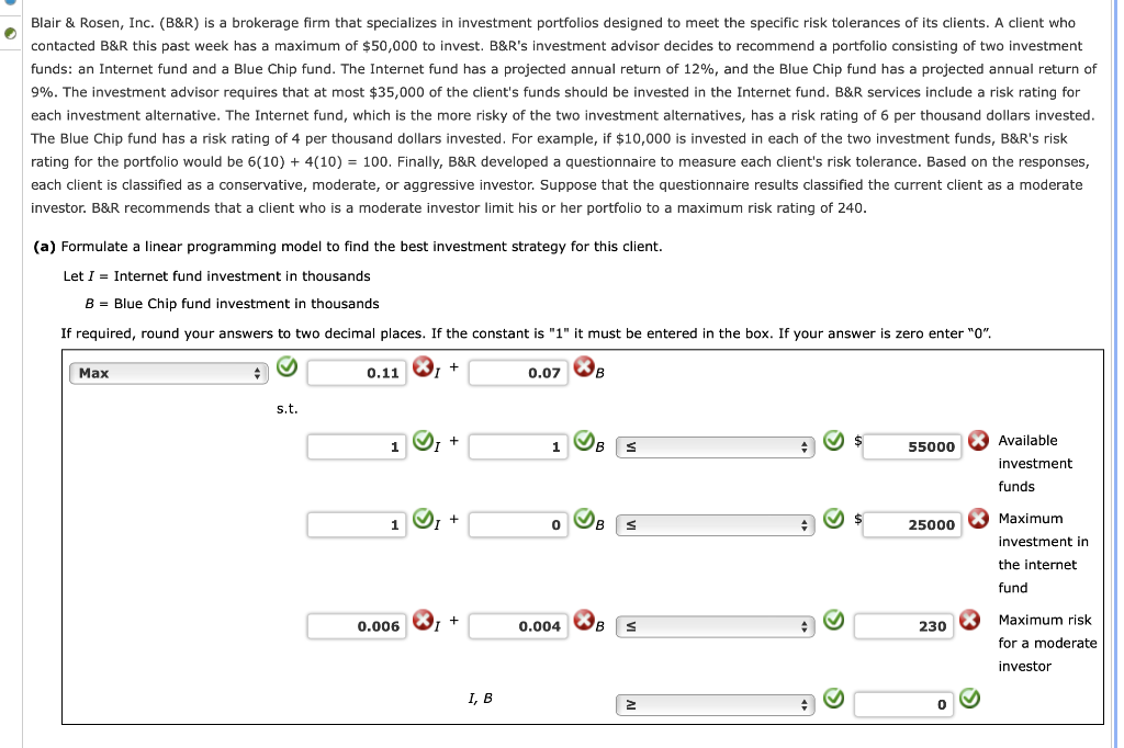 Solved Blair & Rosen, Inc. (B&R) is a brokerage firm that