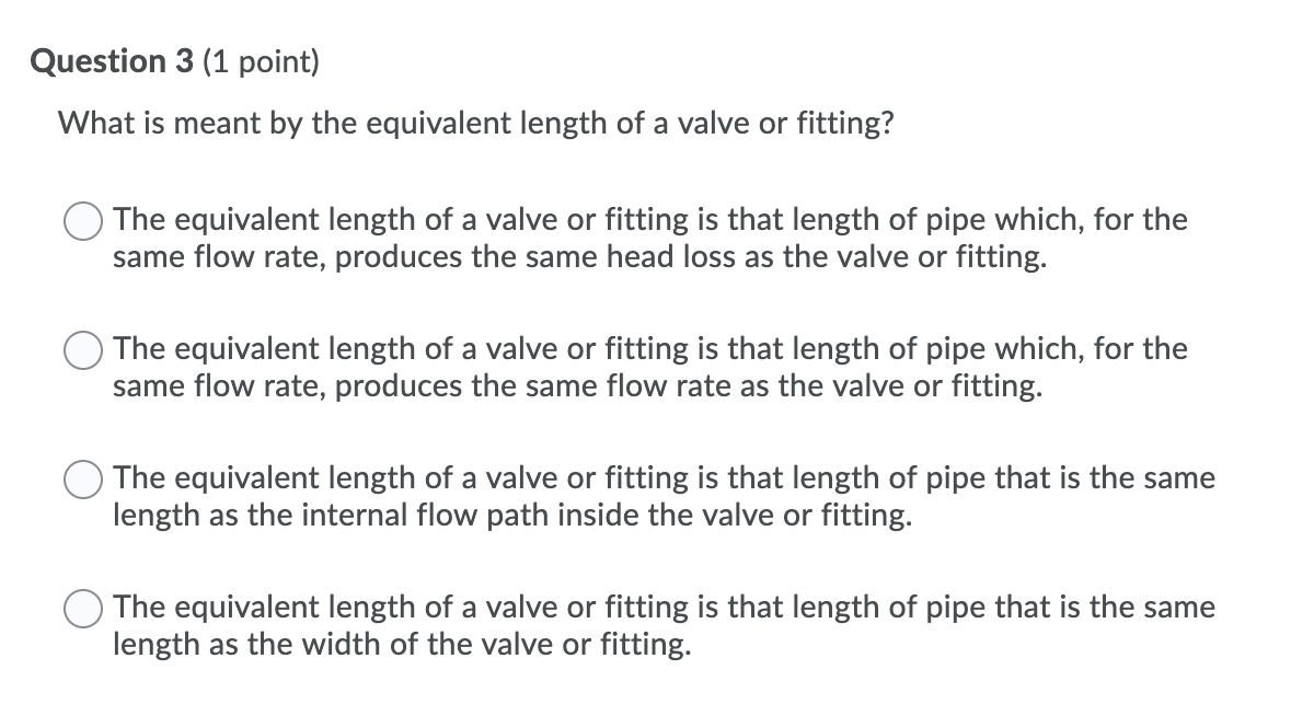 Solved Question 3 (1 point) What is meant by the equivalent