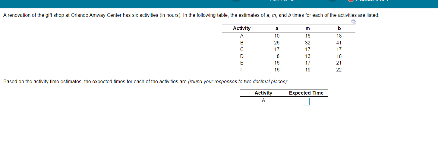 Solved a)- from A-F activity time b)-Based on the activity | Chegg.com