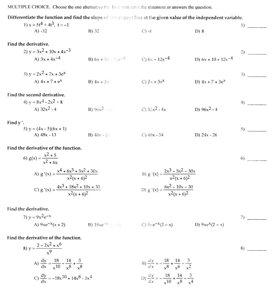 Selecting Alternative In Math Solved MULTIPLE CHOICE. Choose the one alternative the best | Chegg.com