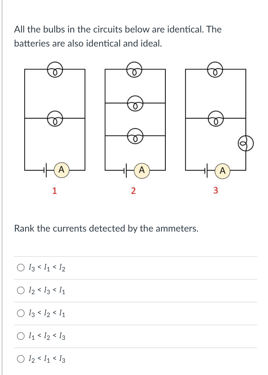 Solved All the bulbs in the circuits below are identical. | Chegg.com
