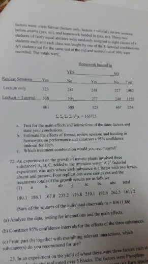 21. A study was completed to determine the effect of | Chegg.com