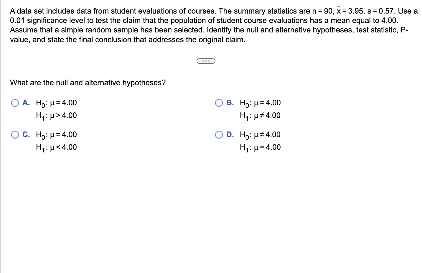 Solved Identify The Null And Alternative Hypotheses, Test | Chegg.com