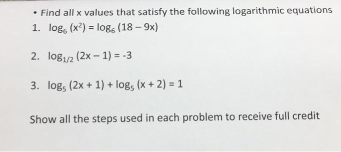 Solved Find all x values that satisfy the following | Chegg.com
