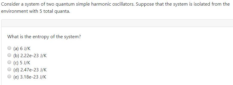 Solved Consider a system of two quantum simple harmonic | Chegg.com