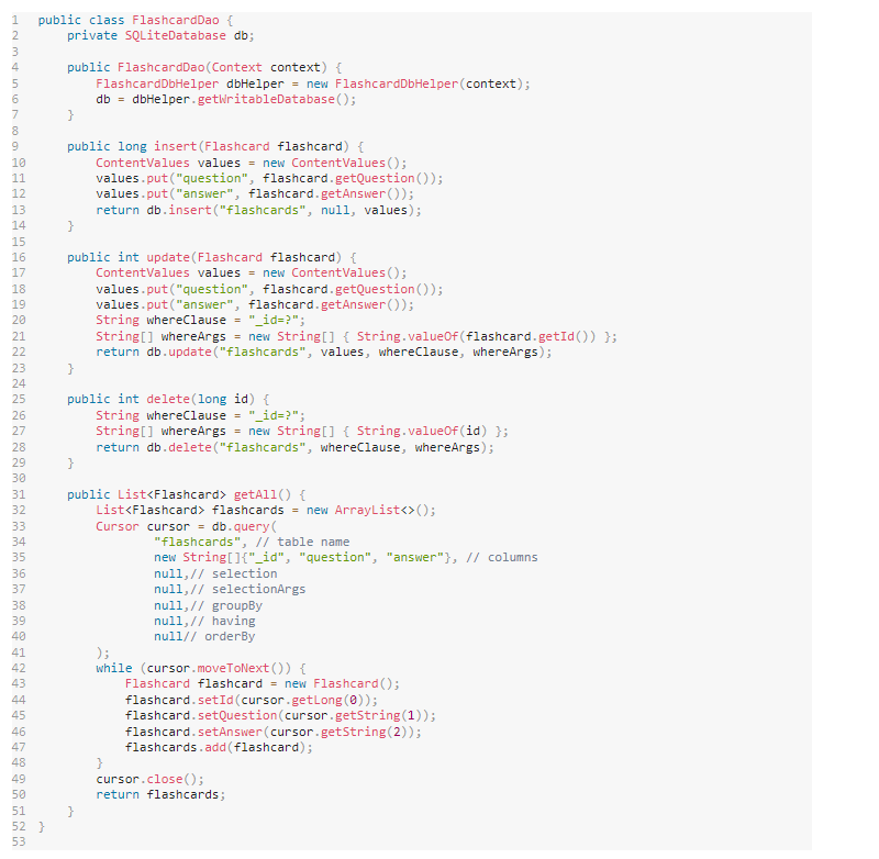Solved I would like to develop a flashcard android studio