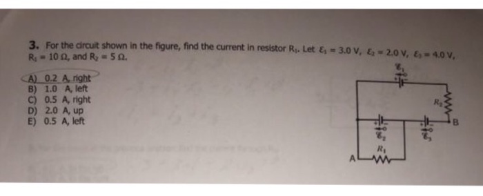 Solved For the circuit shown in the figure, find the current | Chegg.com