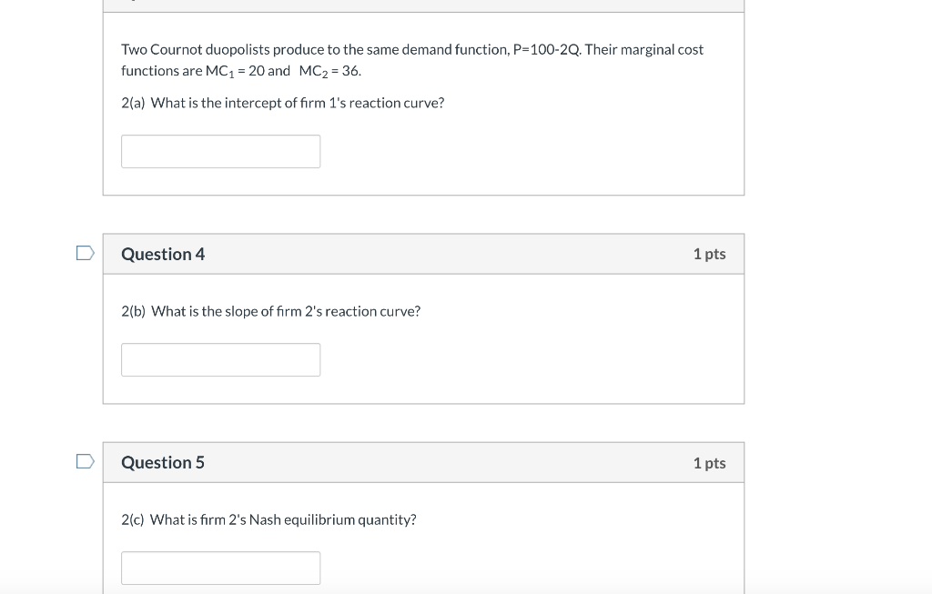 Solved Two Cournot duopolists produce to the same demand