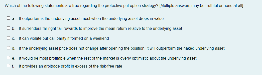 Solved Which of the following statements are true regarding | Chegg.com