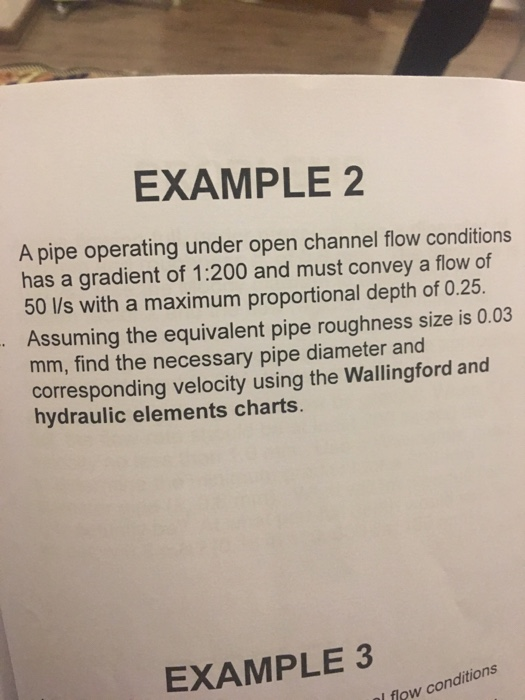 Solved EXAMPLE 1 500 mm diameter circular pipe is used to | Chegg.com