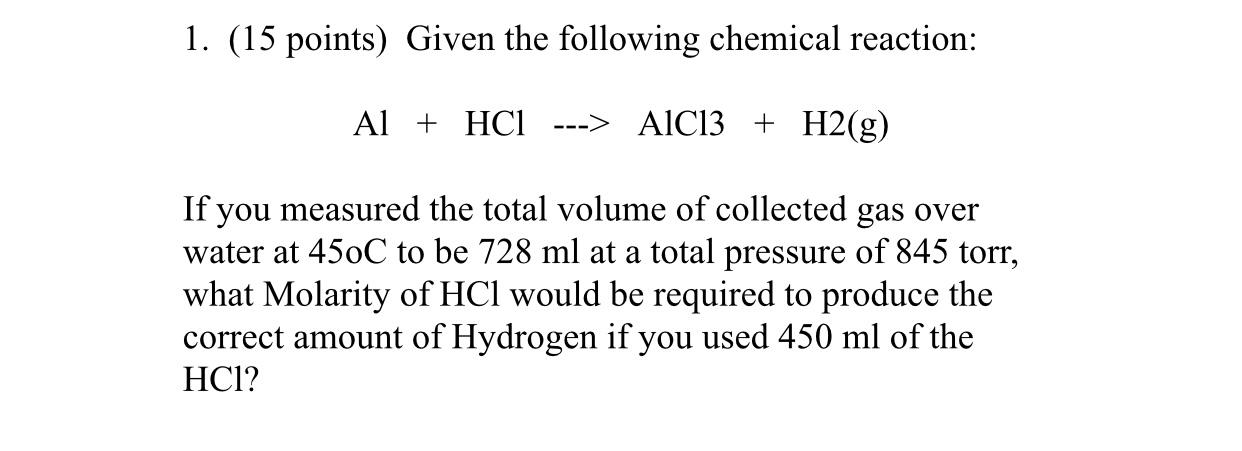Al hcl alcl h2 Al hcl alcl h2