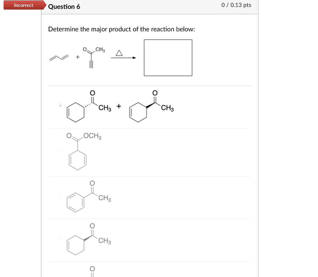 Solved Determine The Major Product Of The Reaction Below: | Chegg.com