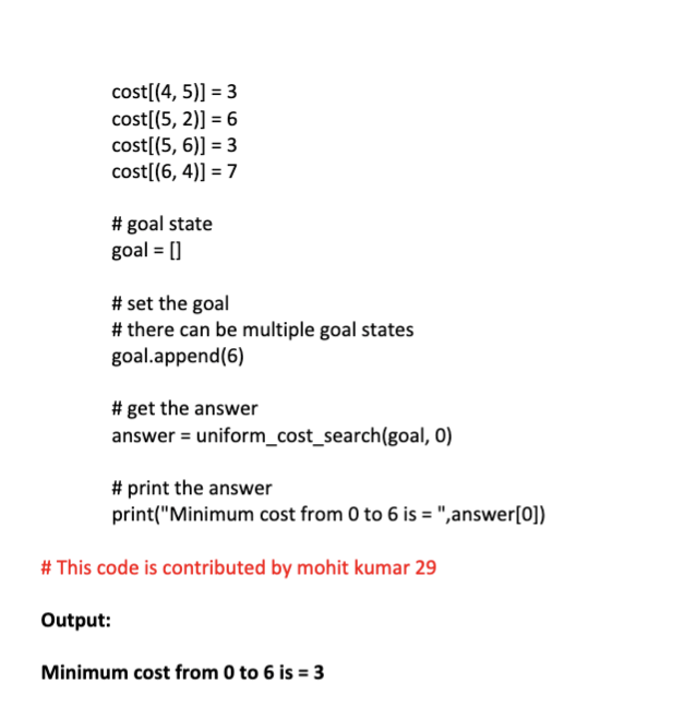 Problem Uniform Cost Search (UCS) Algorithm has a lot | Chegg.com