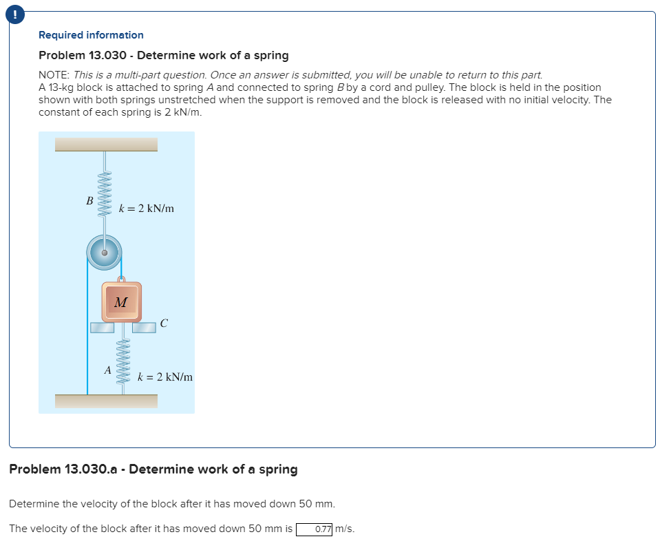 Solved Required Information Problem 13.030 Determine Work Of | Chegg.com