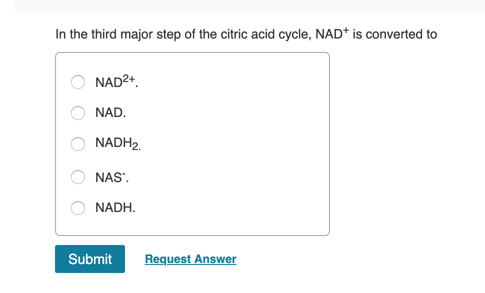 Solved In the third major step of the citric acid cycle, | Chegg.com
