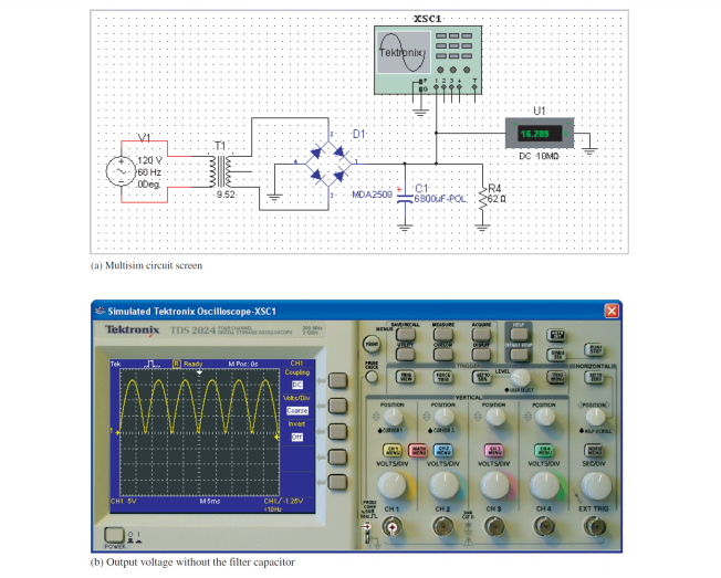 Solved Multisim for DC Power Supply Figure 1 shows the | Chegg.com