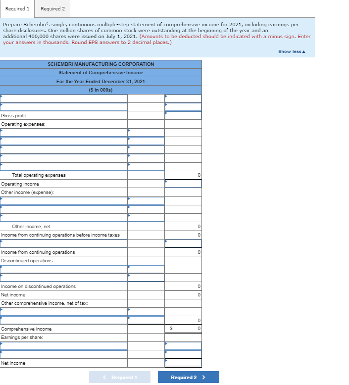 Solved The following income statement items appeared on the | Chegg.com