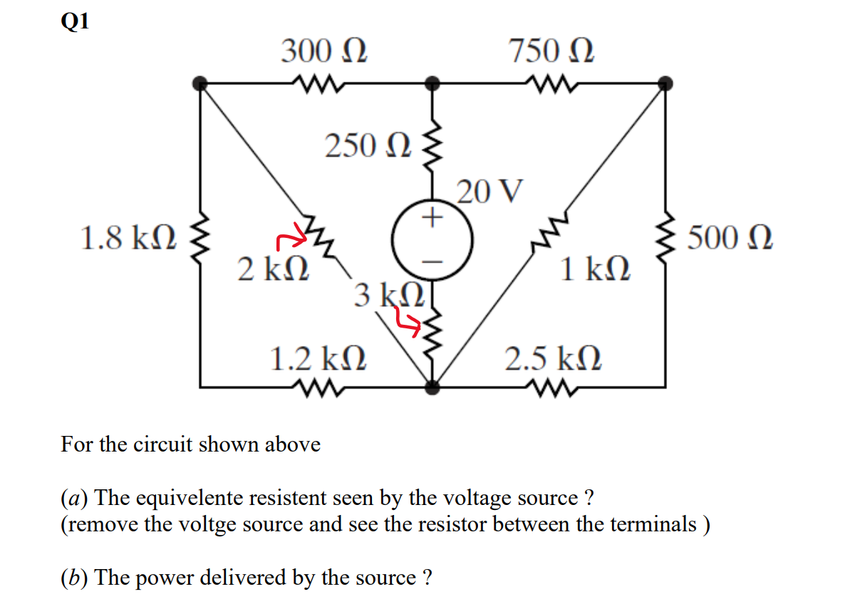 Solved For the circuit shown above (a) The equivelente | Chegg.com