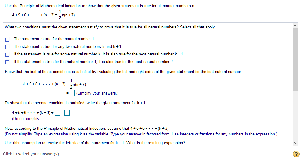 Solved Use the Principle of Mathematical Induction to show | Chegg.com