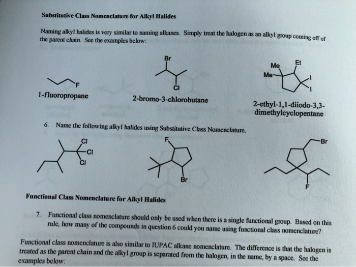 Examples Of Alkyl Halides