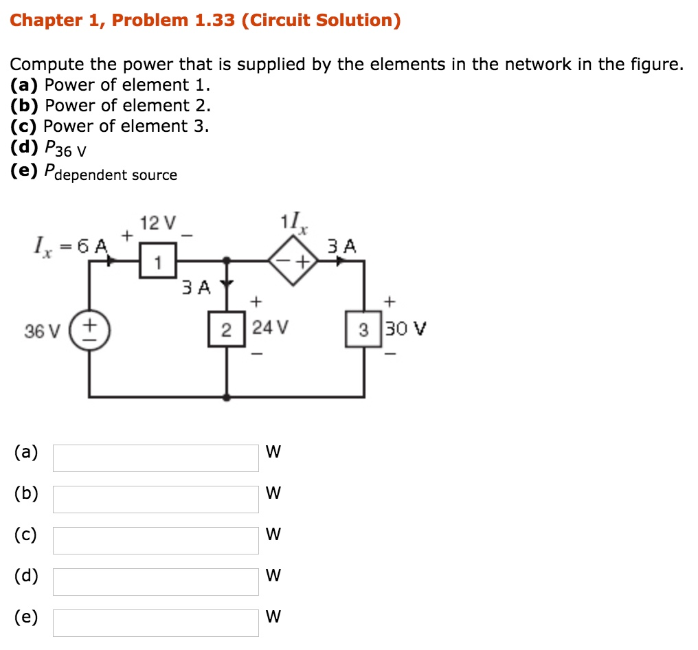 Solved Chapter 1, Problem 1.33 (Circuit Solution) Compute | Chegg.com