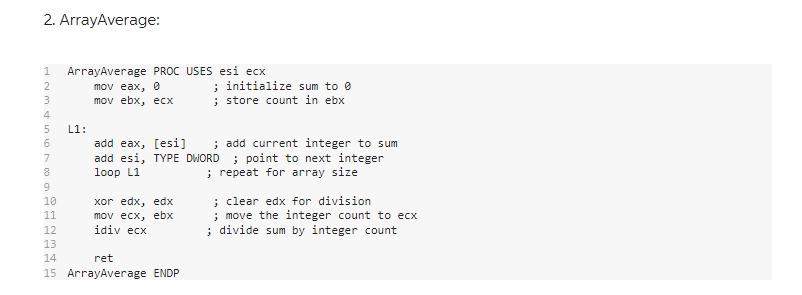 Solved 2. ArrayAverage: | Chegg.com
