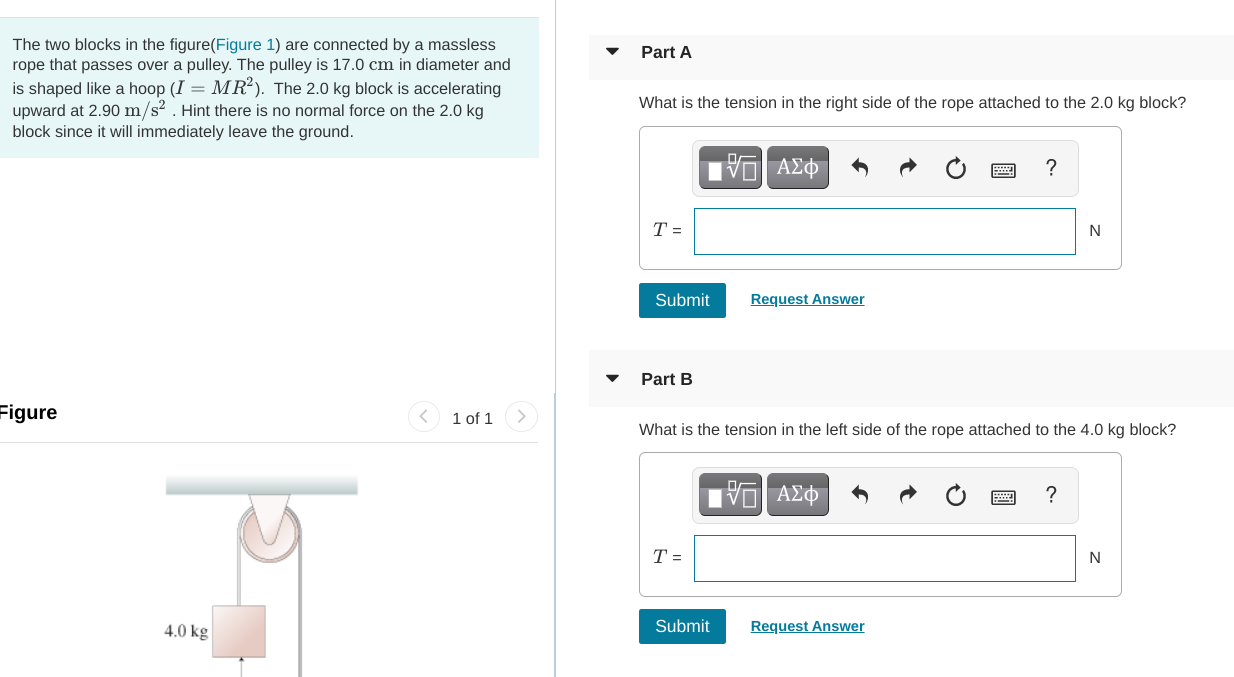 Solved Part A The Two Blocks In The Figure(Figure 1) Are | Chegg.com