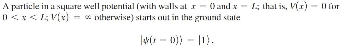 Solved A particle in a square well potential (with walls at | Chegg.com