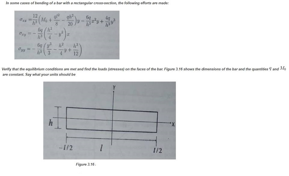 In some cases of bending of a bar with a rectangular | Chegg.com