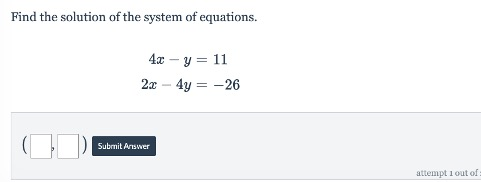 Solved Find The Solution Of The System Of Equations. 4x - Y | Chegg.com