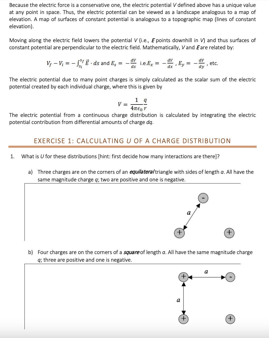 Solved ELECTRIC POTENTIAL & POTENTIAL ENERGY PHYSICS | Chegg.com