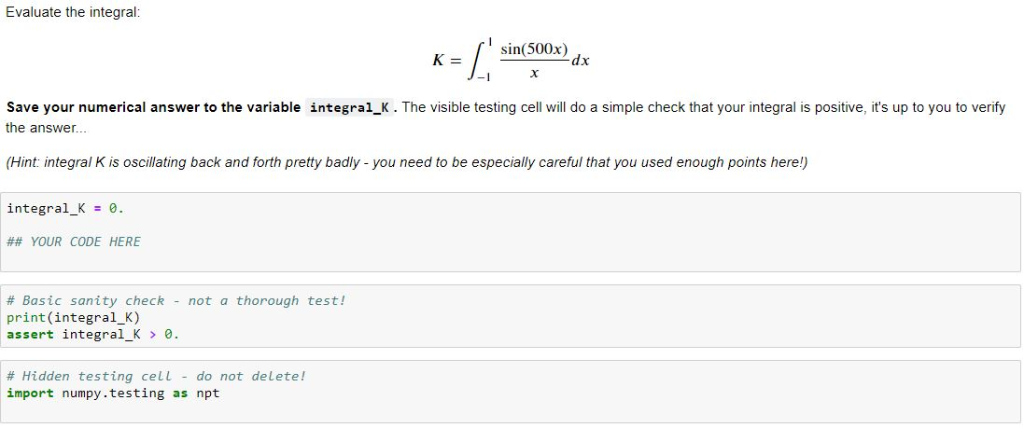 Solved For this problem you'll be evaluating some integrals | Chegg.com