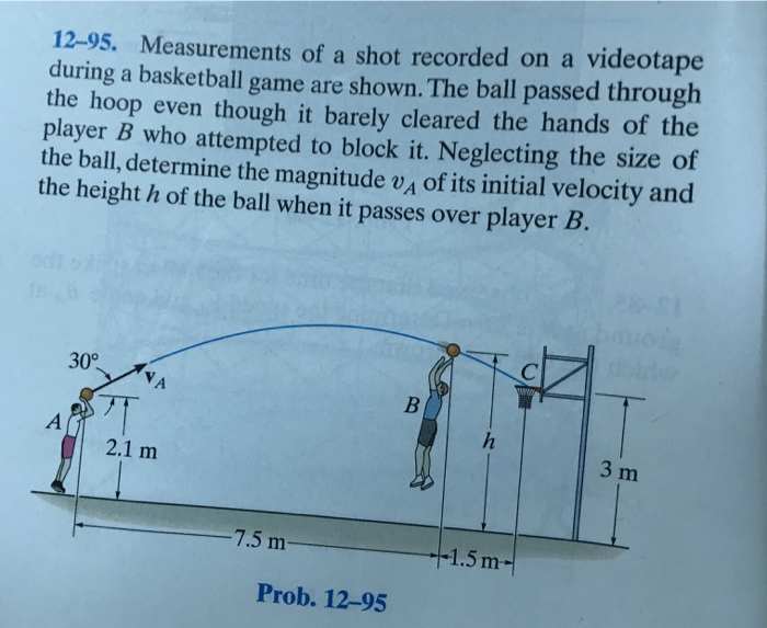 Solved 1295. Measurements of a shot recorded on a videotape