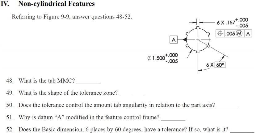 Solved Iv Non Cylindrical Features Referring To Figure 9 Chegg Com