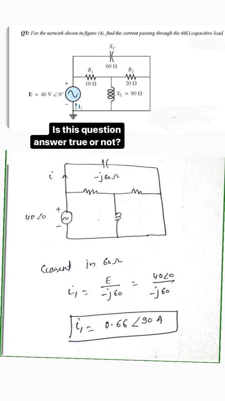 Solved Q5: For the network shown in figure (4), find the | Chegg.com
