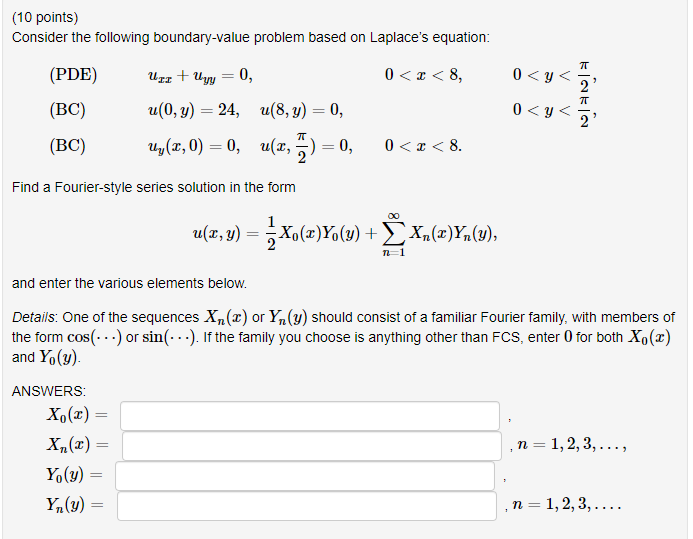 Solved (10 Points) Consider The Following Boundary-value | Chegg.com