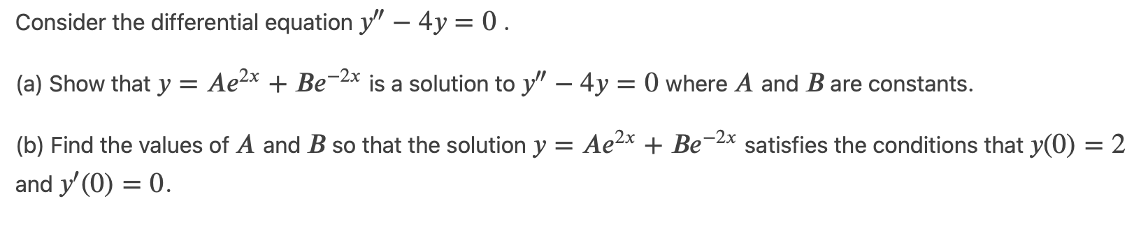 Solved Consider the differential equation y