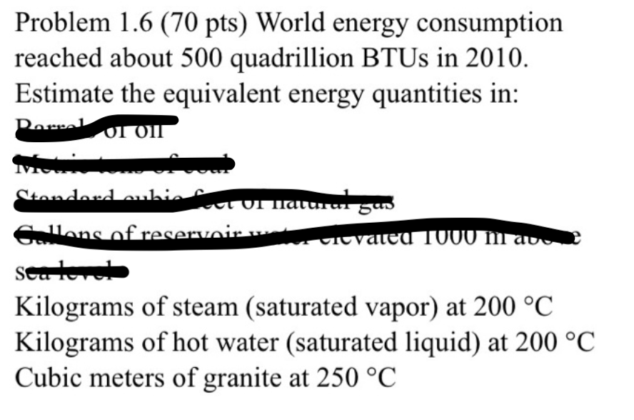 Solved Problem 1.6 (70 pts) World energy consumption reached | Chegg.com