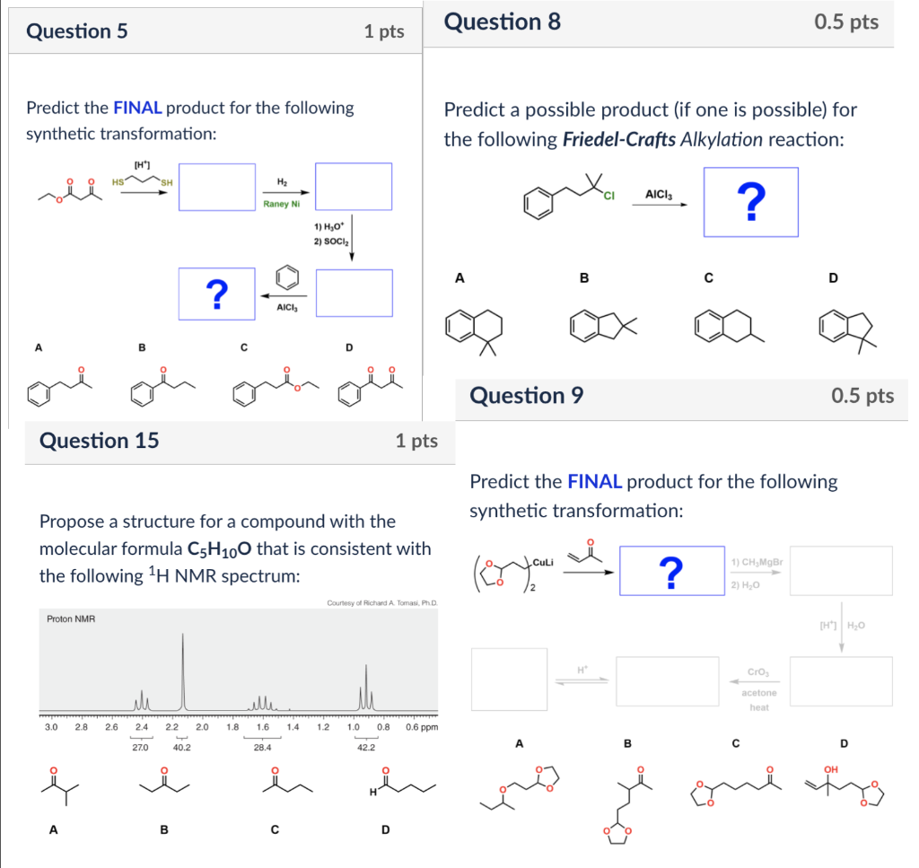 Solved 1 pts Question 5 0.5 pts Question 8 Predict the FINAL | Chegg.com