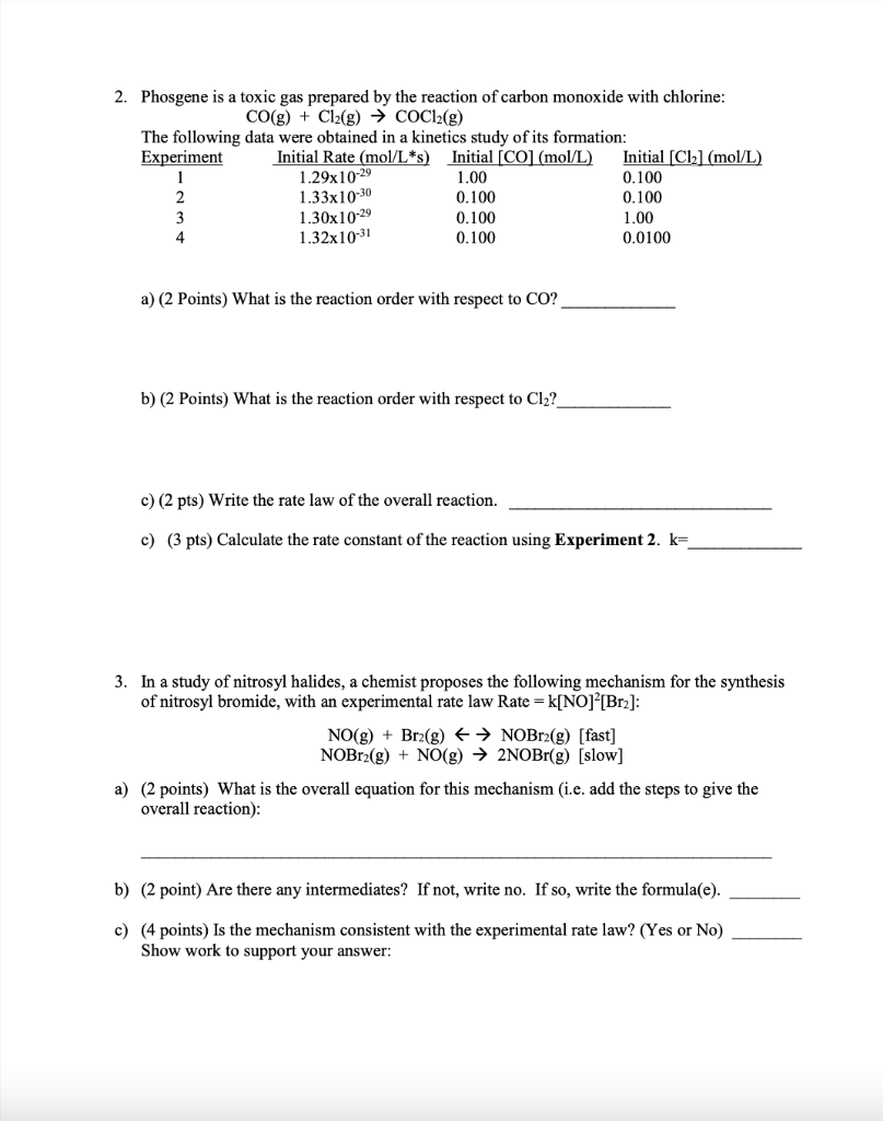 Solved What are the answers to 2(a-d) and 3(a-c) and please | Chegg.com