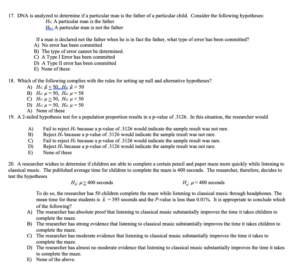 Solved 17 Dna Is Analyzed To Determine If A Particular M Chegg Com