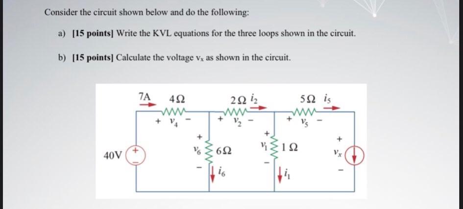 Solved Consider the circuit shown below and do the | Chegg.com